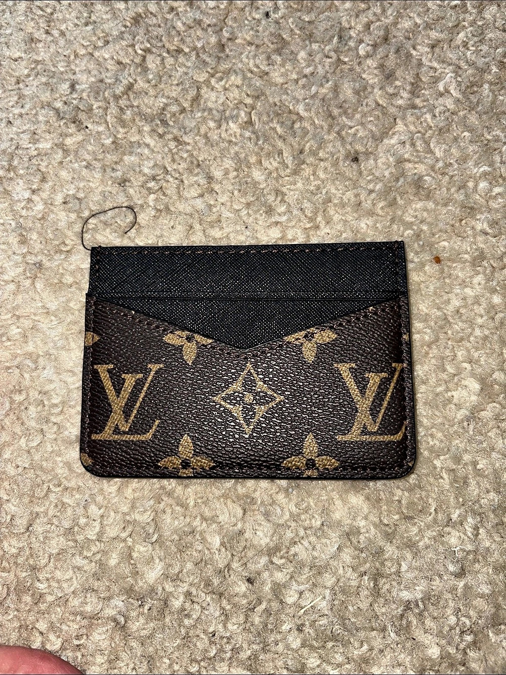 Inspired Monogram Card Holder Brown & Black